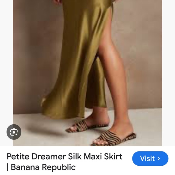 Banana Republic Bias Maxi Slip w/Slit Silk Charmeuse - Picture 9 of 9